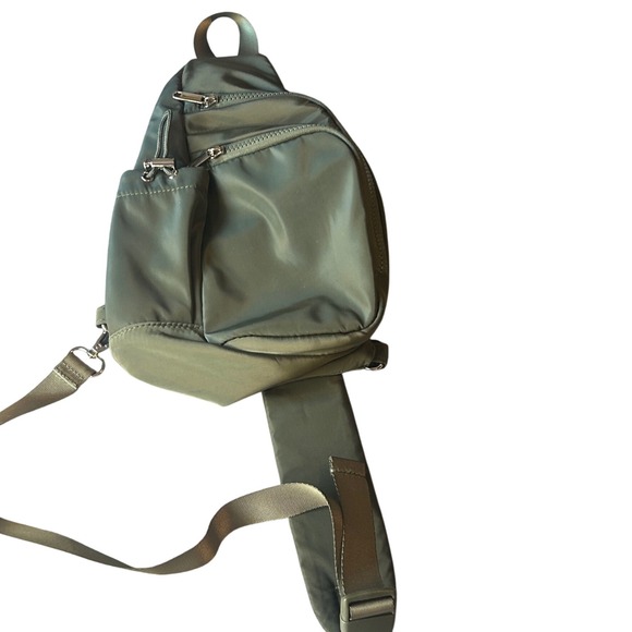Sling Bag Crossbody Backpack Olive Green Travel Casual Shoulder One Strap - Picture 1 of 7